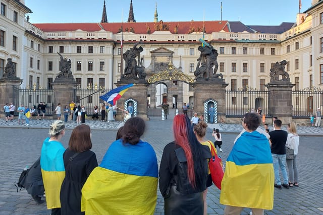 Володимира Зеленського в Празі не освистували,  а вітали | Фото: Paul-Henri Perrain,  Radio Prague International