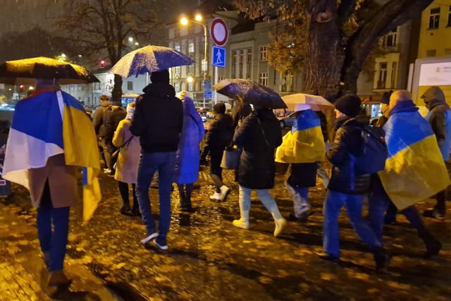 Під час акції в Градці-Кралове | Фото: Síť Aktivních Občanů Hradec Králové