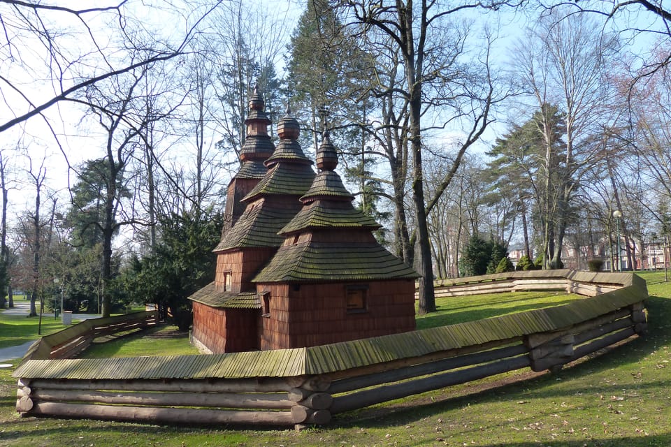 Дерев’яний храм Святого Миколая,  перенесений до Градця-Кралове зі Східної Словаччини | Фото: Klára Stejskalová,  Radio Prague International