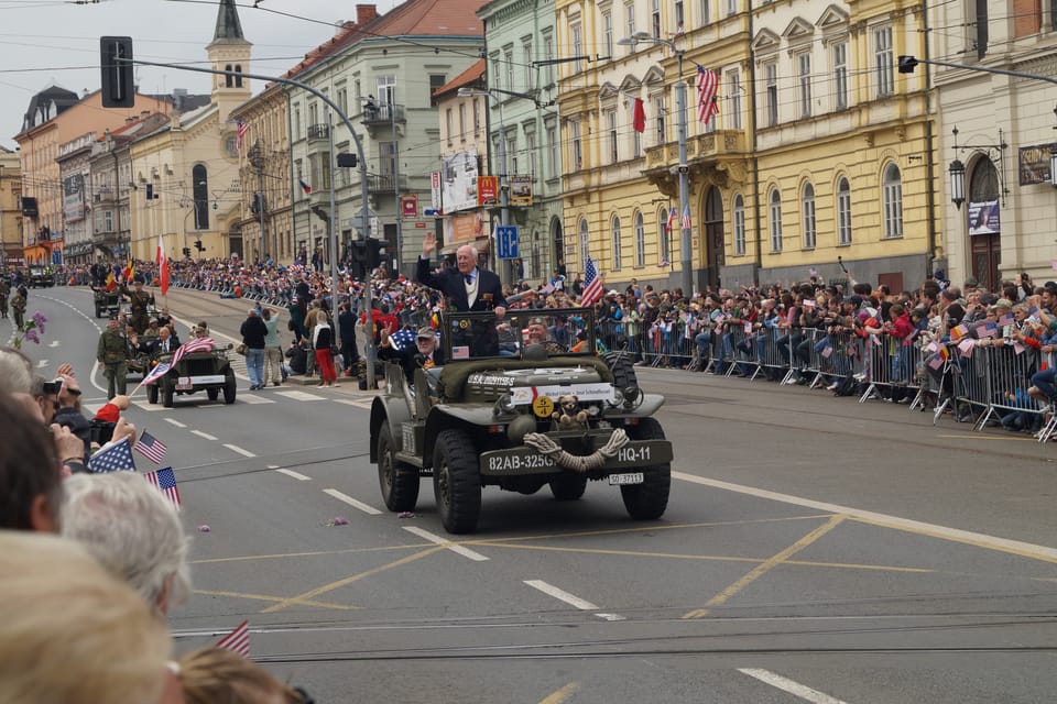 Плзень,  «Конвой свободи» на річницю визволення міста | Фото: Miloš Turek,  Radio Prague International